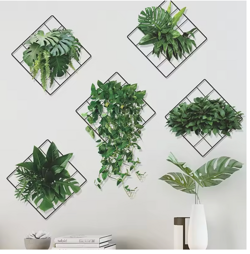 6pcs 3D Vinyl Bonsai Wall Stickers